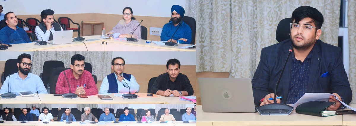 dcsambaoffice's tweet photo. DC Samba @Abhi1shrma  held a meeting to review the action taken on directions issued by the Chief Secretary &amp; issues raised during public darbar held by Commissioner/Secretary SWD. 
Instructed the concerned officers to expedite their work.
@diprjk 
@OfficeOfLGJandK 
@PIBSrinagar https://t.co/vnMpXnCbLG