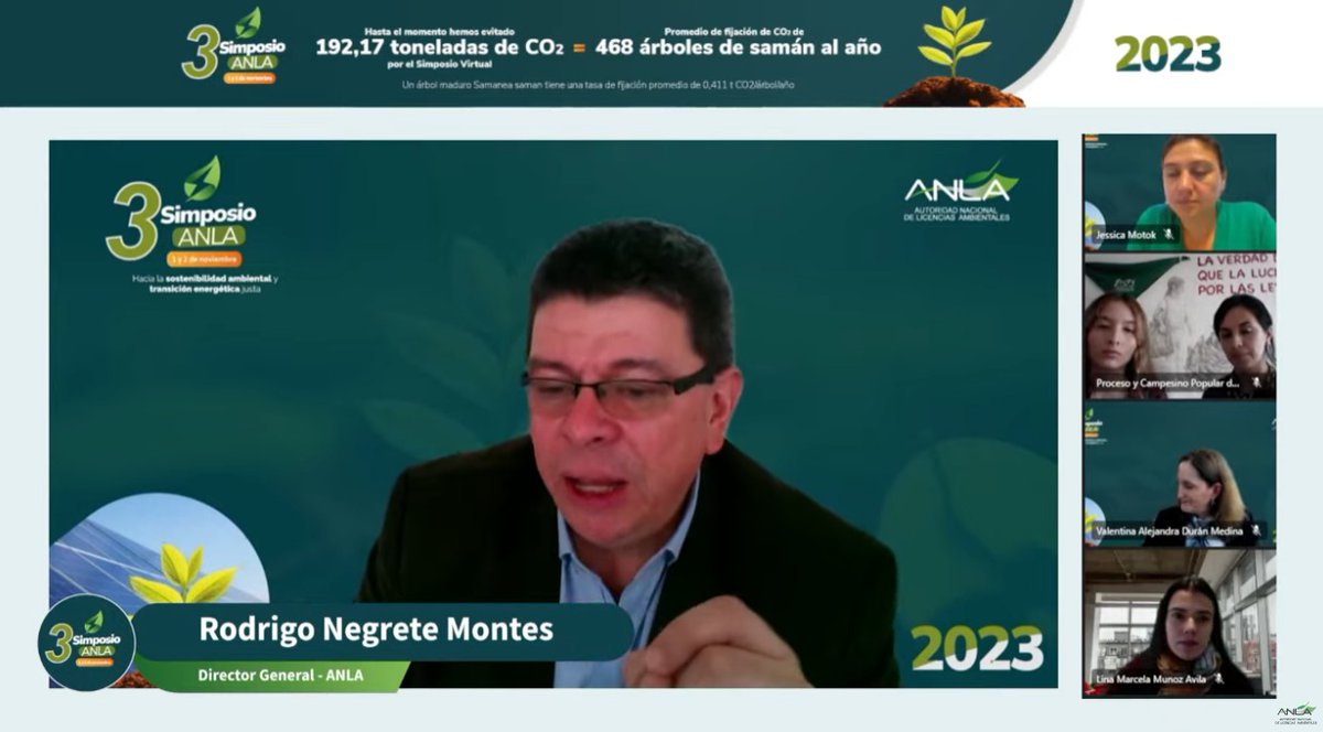 ANLA_Col's tweet photo. En el III #SimposioANLA damos inicio al panel: Retos para la ampliación de la participación en el licenciamiento ambiental en América Latina y El Caribe, bajo la moderación del director general de la #ANLA, @RodrigoENegrete.

🔴Transmisión #EnVivo: https://t.co/jRBStjd2X4 https://t.co/SynHU0uICY