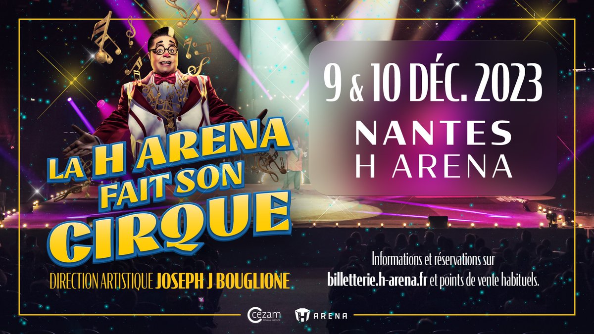 🎪 𝐋𝐞 𝐬𝐩𝐞𝐜𝐭𝐚𝐜𝐥𝐞 𝐜𝐢𝐫𝐜𝐚𝐬𝐬𝐢𝐞𝐧 𝐝𝐞 𝐟𝐢𝐧 𝐝'𝐚𝐧𝐧𝐞́𝐞 𝐞𝐬𝐭 𝐝𝐞 𝐫𝐞𝐭𝐨𝐮𝐫.
Numéros internationaux et ambiance festive, pour les petits comme pour les grands😉

Dernières dispos : Samedi 9 décembre à 14h00
𝐁𝐢𝐥𝐥𝐞𝐭𝐭𝐞𝐫𝐢𝐞 ➡️ bit.ly/HArena_Cirque