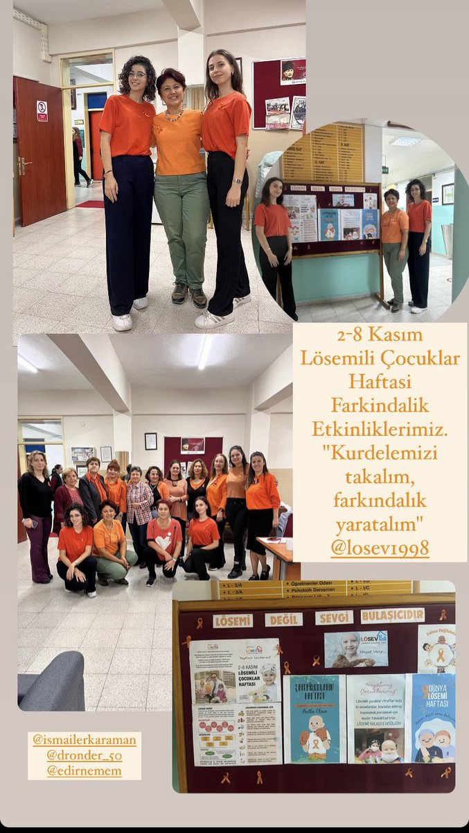 2-8 Kasım Lösemili Çocuklar Haftasi Farkindalik Etkinliklerimiz.
"Kurdelemizi takalım, farkındalık yaratalım" <a href="/losev1998/">LÖSEV</a> <a href="/ismailerkaraman/">ismail erkaraman</a> <a href="/Edirne_MEM/">Edirne İl Millî Eğitim Müdürlüğü</a> <a href="/Dr_Onderarpaci/">Dr. Önder ARPACI</a>