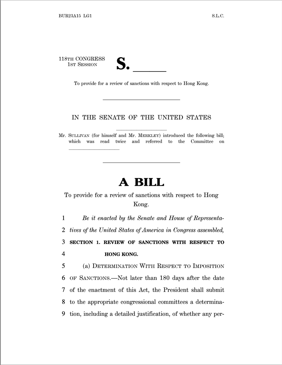 SamuelBickett's tweet photo. 1/ Today, a bipartisan group of US lawmakers introduced a bill to sanction 49 Hong Kong judges, prosecutors &amp; gov't officials. They range from appeals judges to low-level prosecutors. If passed, it would make clear that ANYONE participating in persecution can be held accountable. https://t.co/GK03WhCG4s