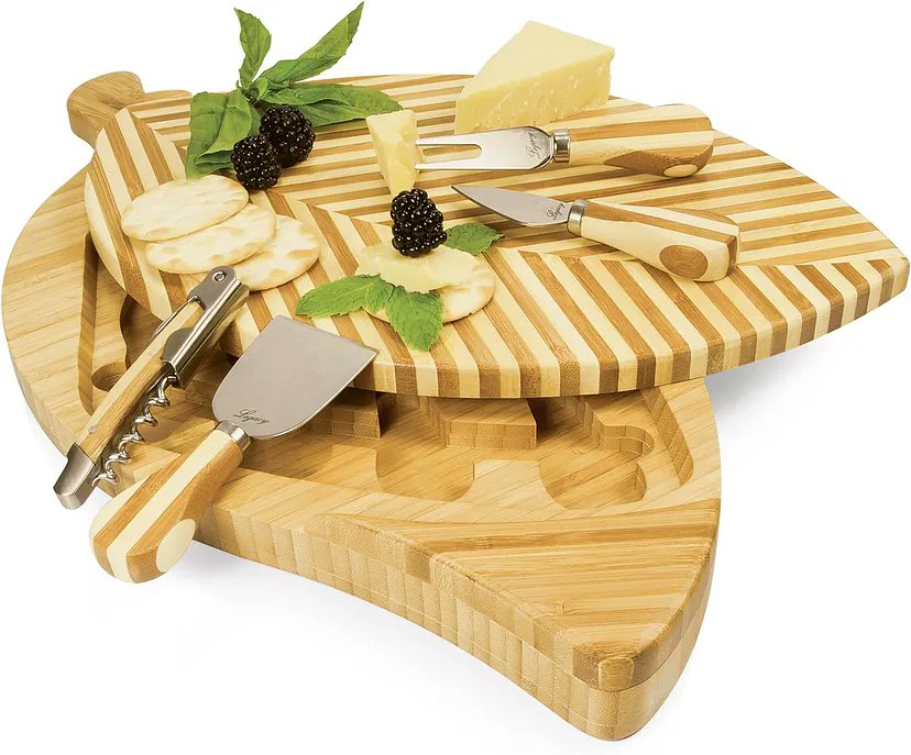 _KitSen's tweet image. The TOSCANA Leaf Cheese Board &amp;amp; Knife Set! 🧀✨

Perfect for serving your favorite cheeses with style. Say goodbye to ordinary serving platters and hello to culinary elegance!

Shop CHEAP Now: amzn.to/3SnB730

#EntertainingEssentials #CheeseBoard #TOSCANASet