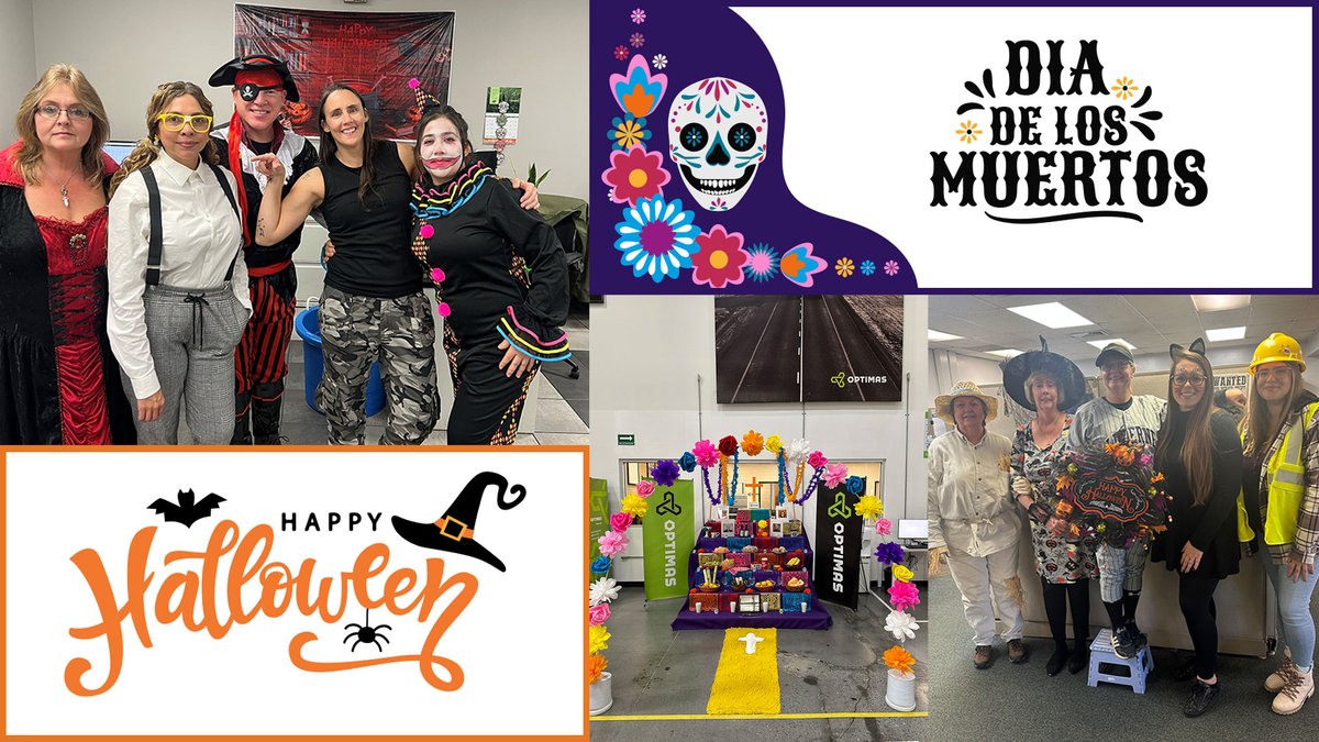Happy #ThreadThursday! We hope that everyone had a spooktacular Halloween y bueno Dia De Los Muertos this year! Our team went all out on their costumes and even created a beautiful alter for Dia De Los Muertos! #Optimas #ThreadThursday #Fasteners #HappyHalloween #DiaDeLosMuertos