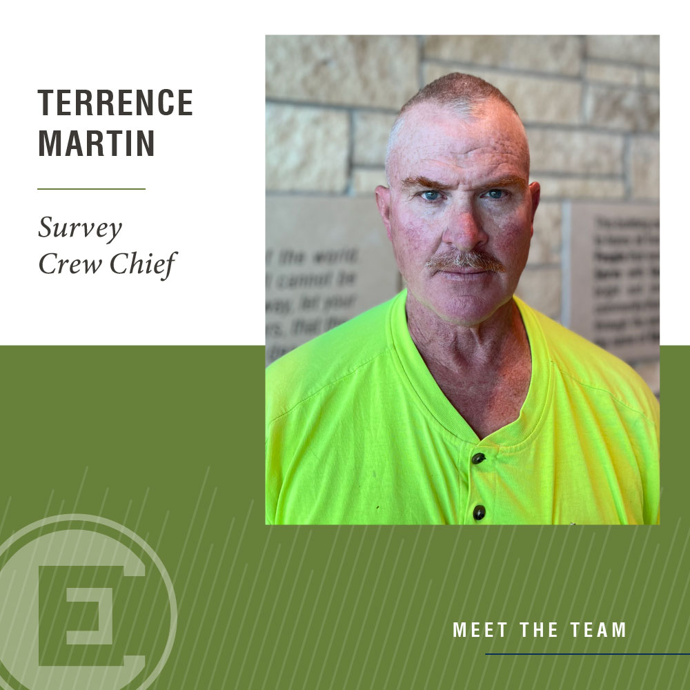 Congrats to Terrence Martin, our Survey Crew Chief! Terry has over 15yrs experience as a surveyor, both in the Marines &amp; after his enlistment. His organized approach &amp; thorough execution have been vital to the growth of our team. Congrats on this much-deserved promotion!

#GSBR
