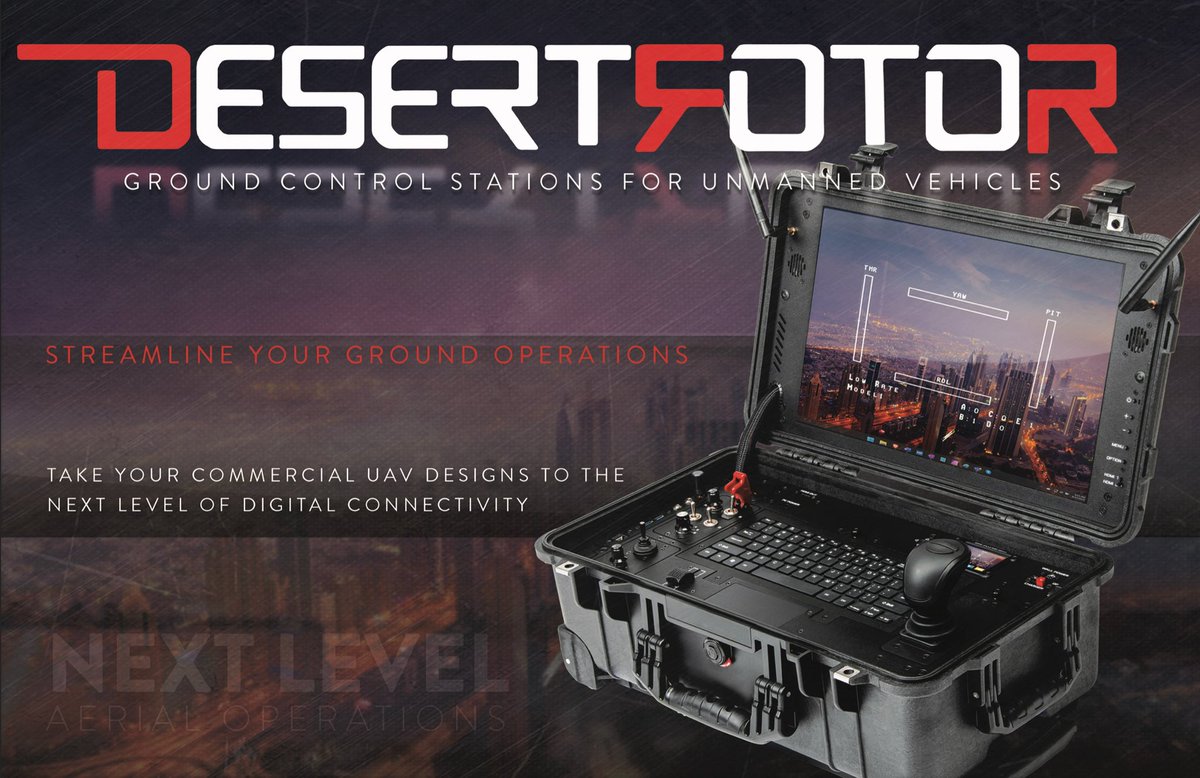 DesertRobotics's tweet photo. Desert Rotor Ground Stations are in a multitude of critical applications globally, operating highly unique unmanned vehicles across land, sea, and air. Made in USA, trusted across countless applications and regions. Custom ground stations and other forms are available. https://t.co/wUJkDytgee #robotics #drones #uav #gcs
