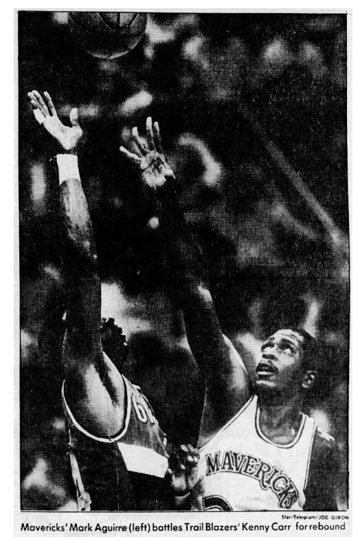 77Blazers's tweet photo. Nov 2 1983 - Rookie #ClydeDrexler came off the bench to score 14 pts but @trailblazers fall on road to @dallasmavs, led by #MarkAguire w/27 pts.
#JimPaxson scored 23 pts & #MychalThompson added 21 w/10 rebs. #JeffLamp added 19 off the bench too
#RipCity #DrexlerRookieYear https://t.co/hetMmwXXhX