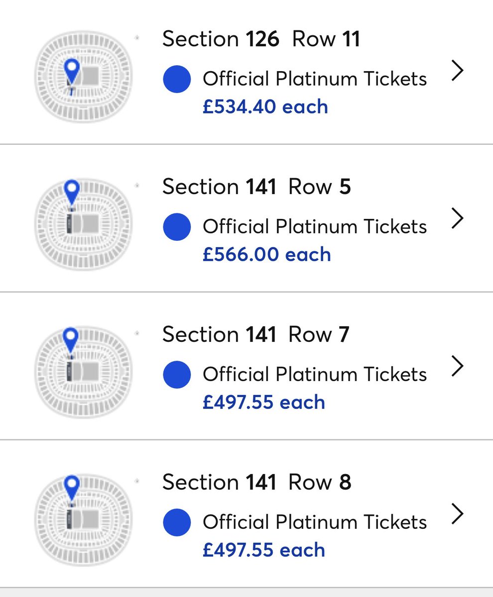 lawgrump's tweet photo. @springsteen are you genuinely happy charging this kind of money to your fans? These are outrageous prices.  Platinum just means overinflated for anyone that wants a decent view. https://t.co/VjRQTYdYib