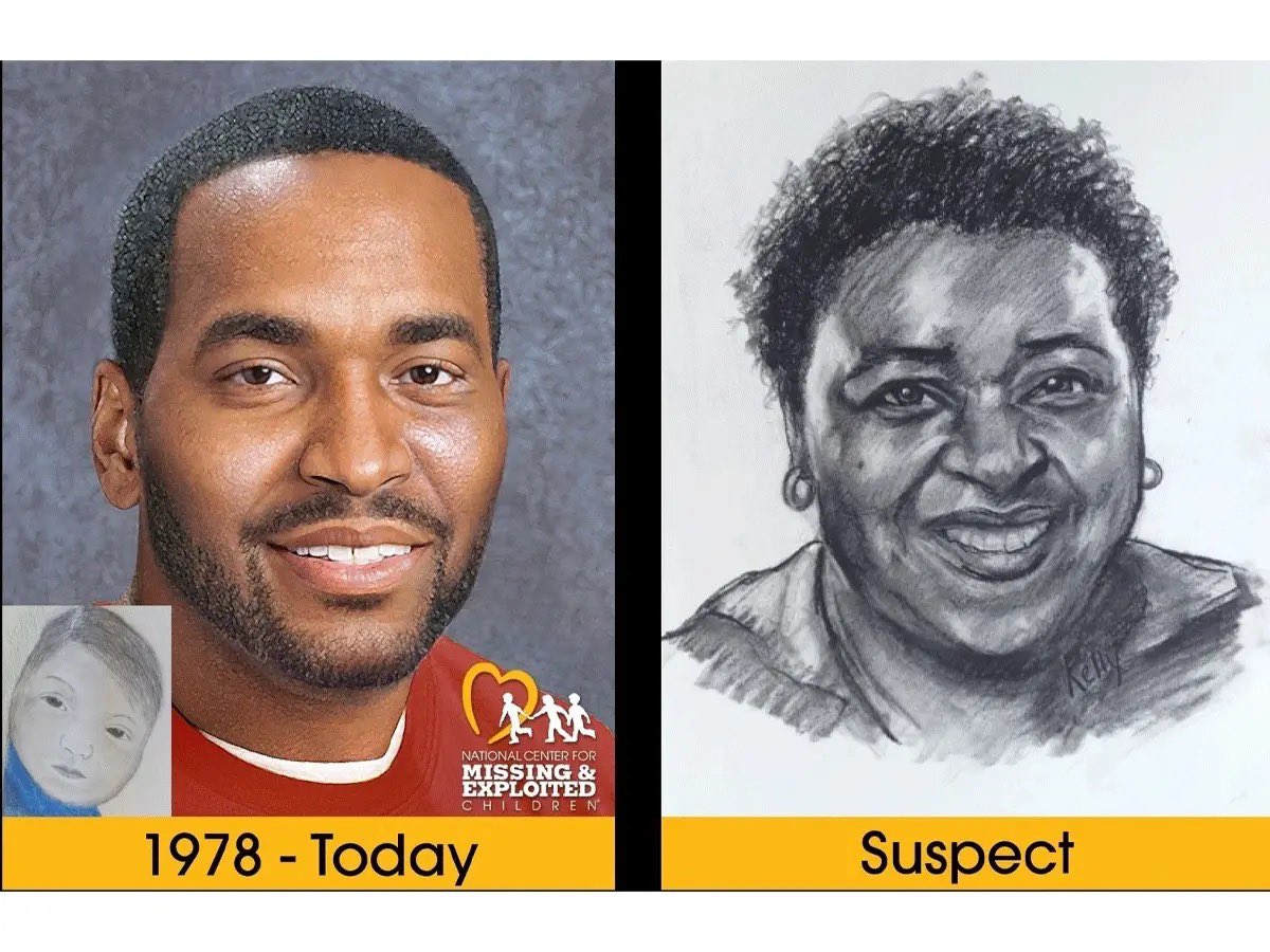KendallRaeOnYT's tweet photo. Please Share!!! Missing Raymond Green could still be out there somewhere and just doesn’t know who he is. Raymond was abducted from inside his home just 5 days after he was born in 1971. He turned 45 yesterday. Here is an age progression and a sketches of his abductor. https://t.co/KZnbDVTSRU