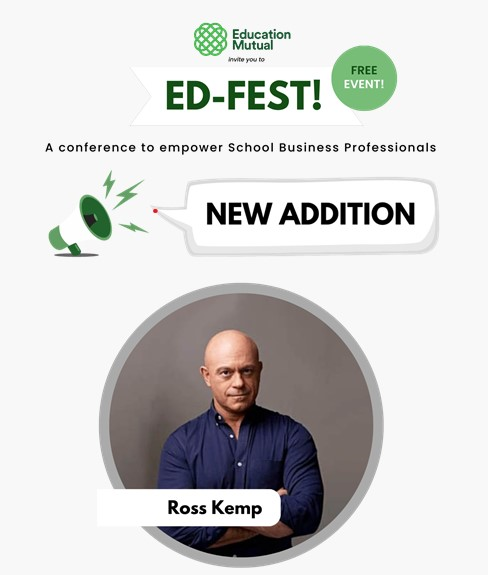 Just 14 days until the @educationmutual #EMEdFest23 we can't wait to welcome you all!

There is still time to sign up for our FREE event where you will see some amazing speakers including <a href="/RossKemp/">Ross Kemp</a>! 

Register for your free ticket here: eventbrite.co.uk/e/education-mu…

#SBM #sblconnect