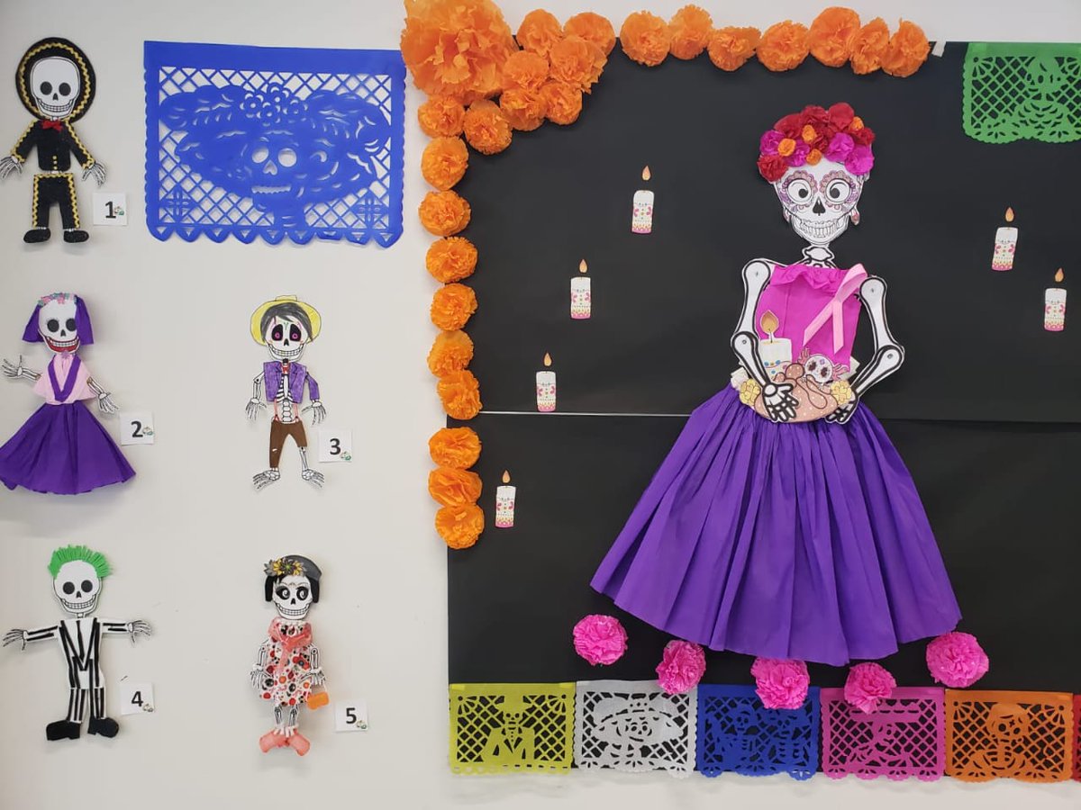 Finanzas_CDMX's tweet photo. #DíaDeMuertos 💀 | Con papel picado, cempasúchil 🏵️, velas 🕯️y comida 🍽️ , las y los trabajadores de la Tesorería reciben a los que ya se fueron. ✨ https://t.co/3x1fLcqKd3
