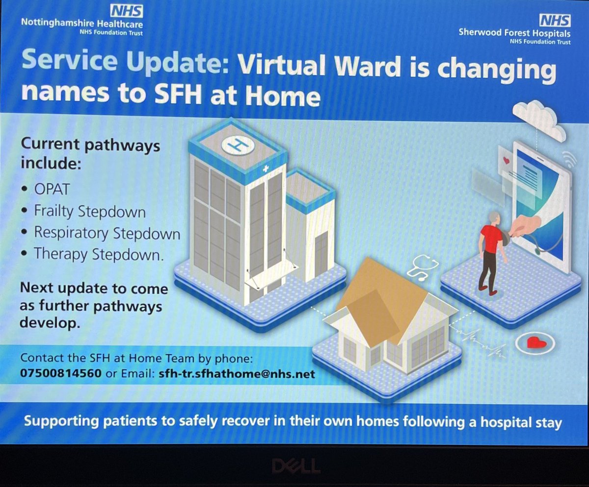 Really proud to be part of the team working hard to improve patient care. @SFHT wards please think SFH@home as an option to safely discharge your patients home. Refer on nervecentre or give the team a call @PhilBoltonRN <a href="/RespiratorySfh/">SFH Respiratory</a> <a href="/totallytigers/">David Selwyn</a>