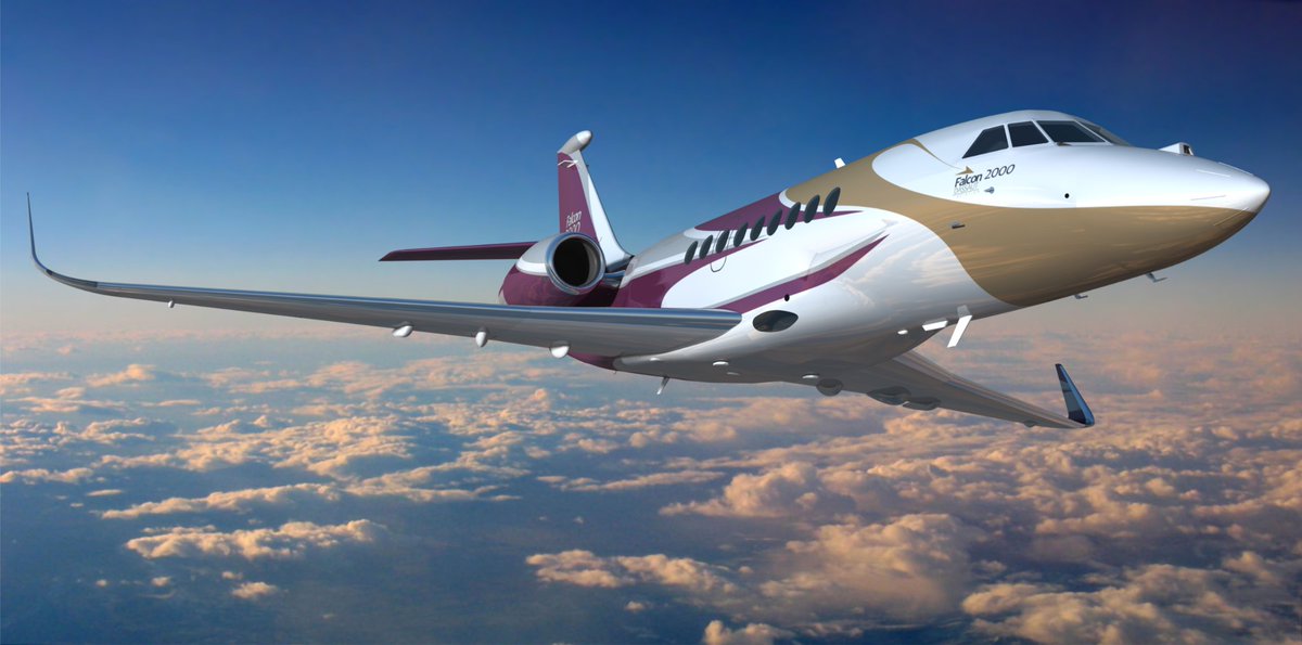 Dassault3DS's tweet photo. Words cannot exPLANE how much we love this Falcon 2000. Waldemar Cullen really outdid himself with this @3DSCATIA design! ✈️ https://t.co/pFniPeBBmb