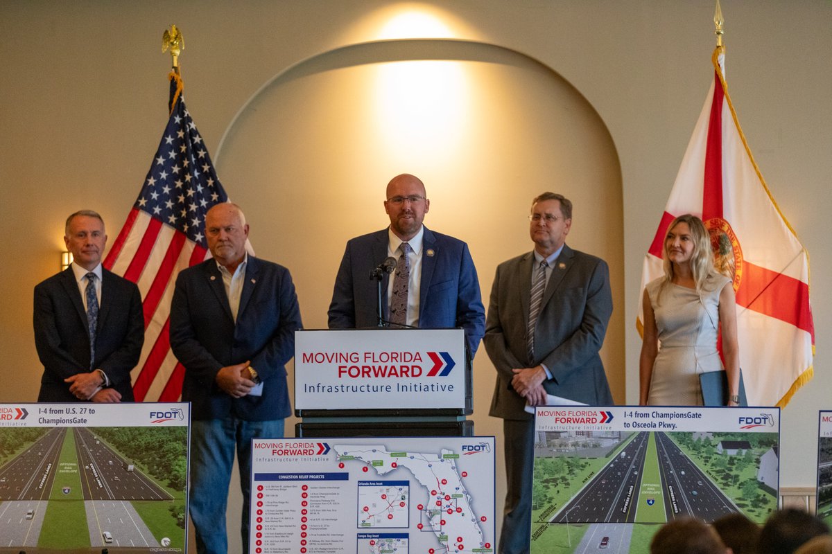 Exciting News! #FDOT is paving the way for a brighter future with the #MovingFloridaForward Infrastructure Initiative, in which major infrastructure projects will transform the way residents and visitors travel across #CentralFlorida! 🌟🛣️ Visit fdot.tips/3MgepGl.