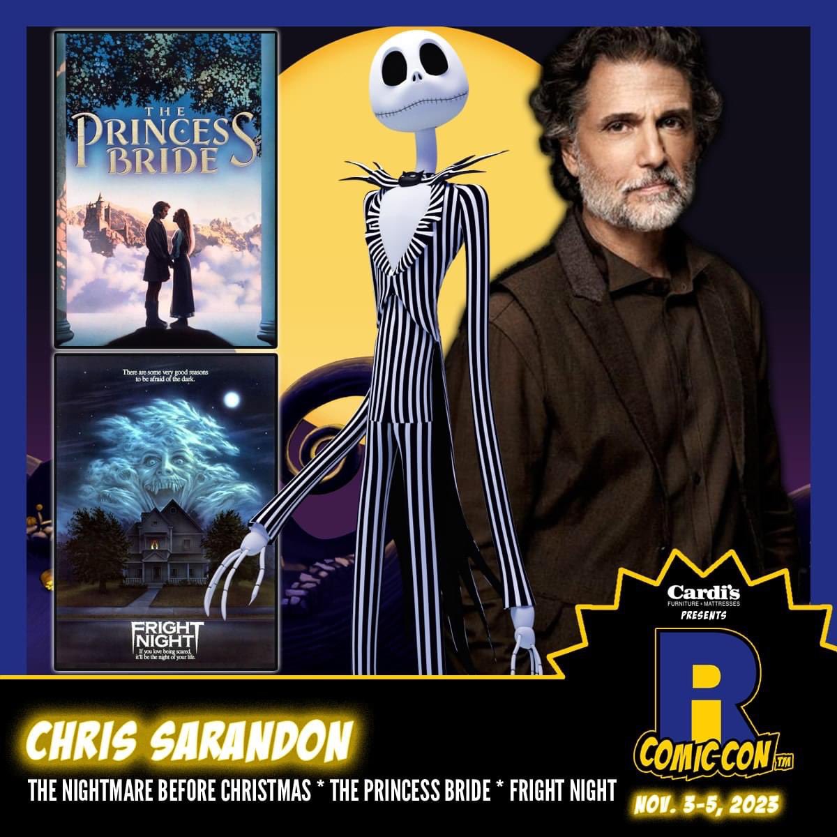 Excited about #rhodeislandcomicon this weekend (Friday/Saturday only). See you there! @ricomicconofficial #chrissarandon #cookingbyheart #jackskellington #comiccon #jerrydandridge #frightnight #princehumperdinck #theprincessbride #nightmarebeforechristmas