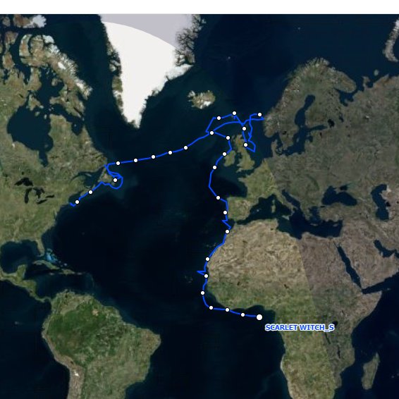 Sooty #shearwater Scarlett Witch heading south, closely hugging the west coast of Africa! #trackseabirds #birds #seabirds #BirdsOfTwitter #birdwatching #Science #scicomm #research