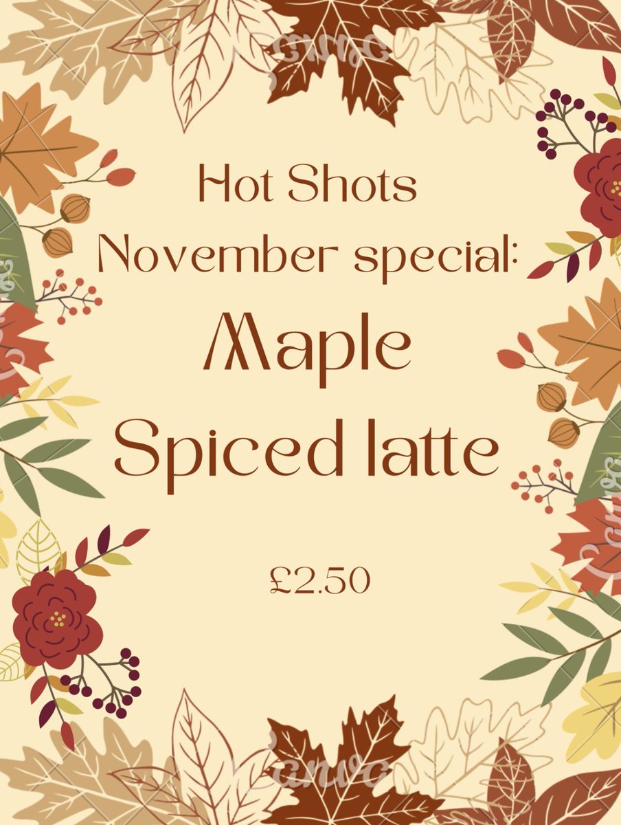 📣 DRINK OF THE MONTH UPDATE 📣

For November, our drink of the month will be a MAPLE SPICED LATTE!! 🍁☕️

Come and give one a try for only £2.50!! 

<a href="/Boness_Academy/">Bo'ness Academy</a> <a href="/Boness_HWB/">Bo'ness Academy - PE</a>