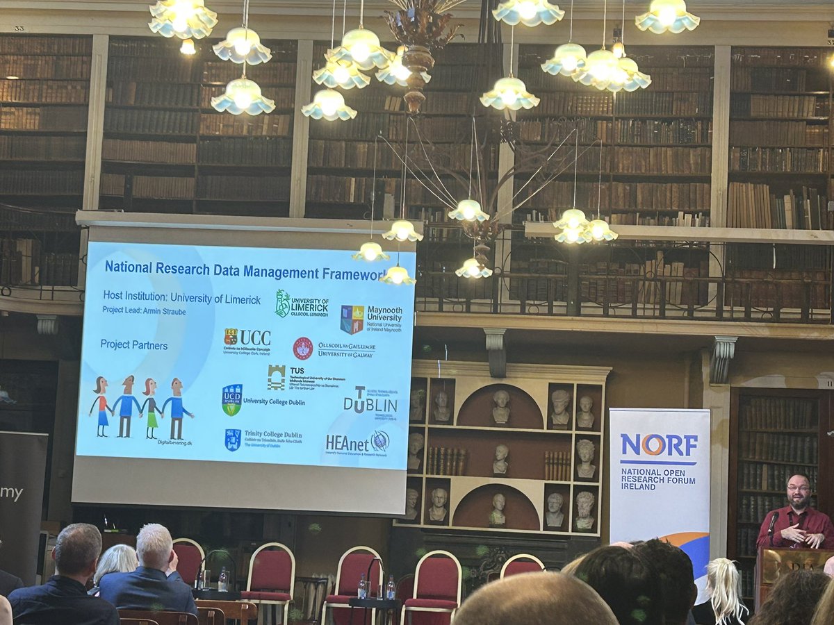 Dr Armin Straube (UL) launching the NORF-funded National Research Data Management Framework 
#NORFest2023