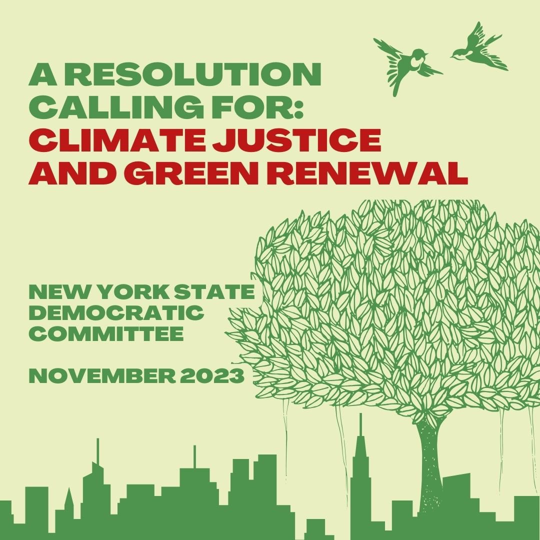 Yesterday I introduced a State Committee resolution calling for Climate Justice and Green Renewal for NYS. For far too long, communities of color have faced the brunt of the climate crisis. That stops now.