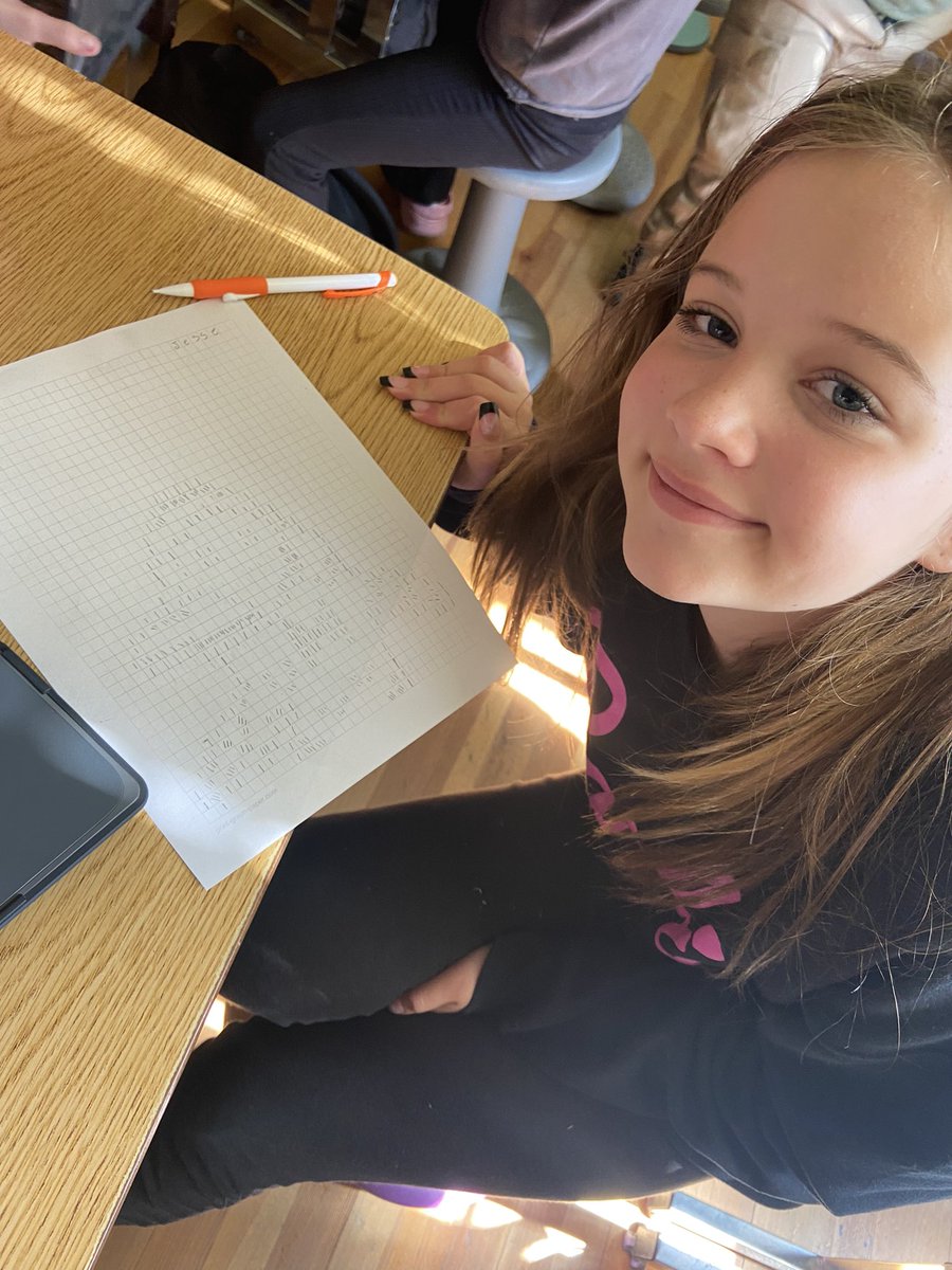 We’re learning about information transfer and how devices communicate with patterns of 1s and 0s.  These 4th graders are using this idea to create pixilated works of art.
<a href="/EastElemCCS/">EastElementary</a>