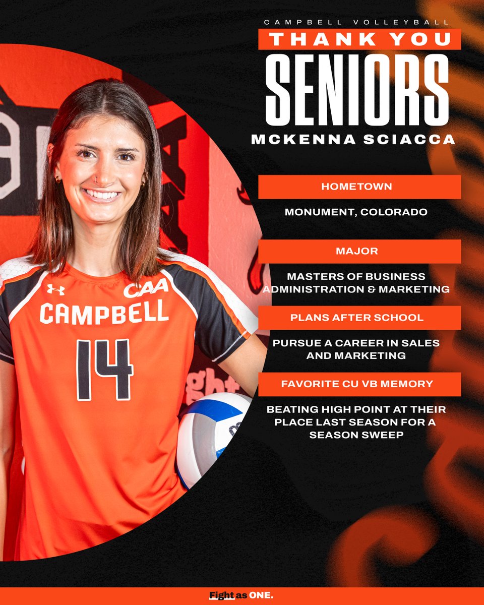 GoCamelsVB's tweet photo. Thank you, McKenna 🧡

McKenna has been a starting setter for the past two seasons with over 700 career assists! https://t.co/dkHvLEJzMA