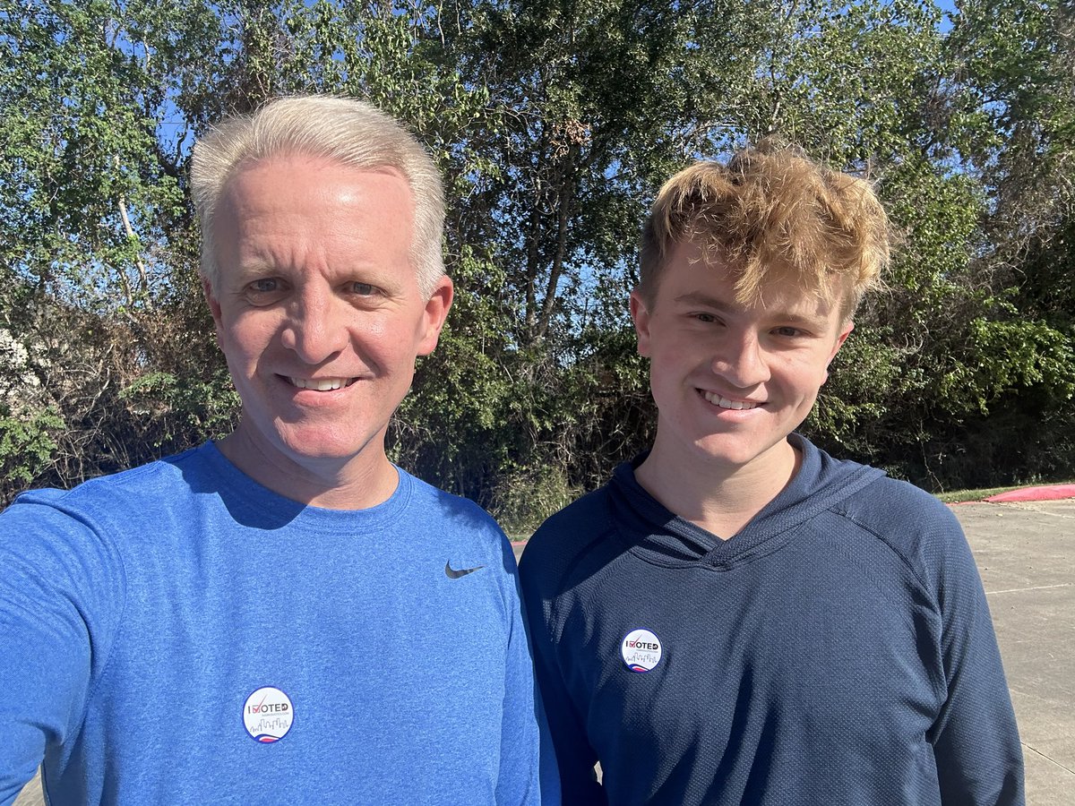 First time voter on the right! Really neat that the polling staff took the time to clap and applaud the first time voter… great memories made.