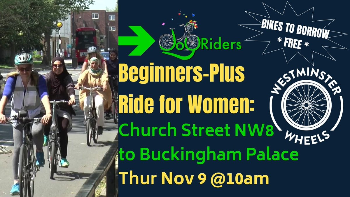 Beginners ride to Buckingham Palace postponed today because of #StormCiaran 
Now rescheduled for next Thursday from <a href="/WestWheelsNW8/">Westminster Wheels</a> 🚲💜🚲
Don't miss out on➡️
🚴‍♀️FREE bikes to borrow
🍰Tea &amp; cake stop
😍Making new friends
tinyurl.com/2e9xzb6z