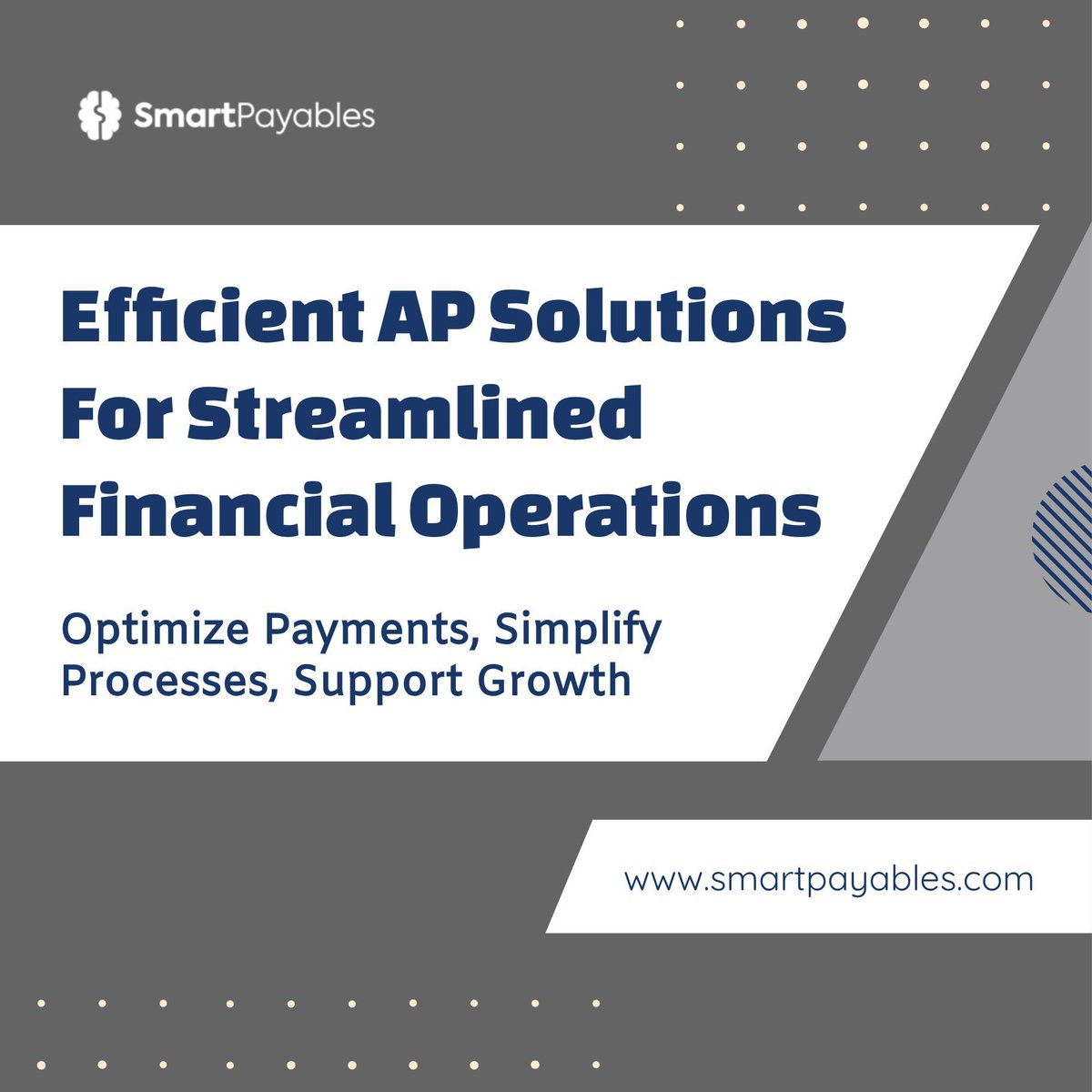 Revolutionize Your Finances with Smart AP Solutions! Optimize payments, simplify processes, and fuel your growth with ease.  #EfficientAP #FinancialOptimization #GrowthSupport