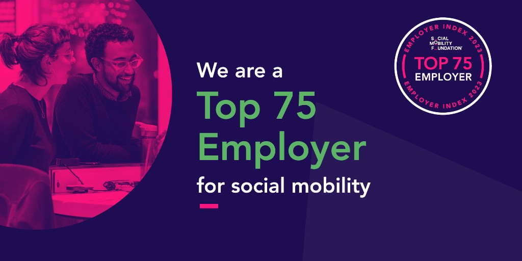 It’s with great delight that we announce our ranking in @SocialMobilityF Employers Index 2023. This marks our first year of entering, and we are proud to have secured 55th place. To learn more and see the full report, visit socialmobility.org.uk

#SMFIndex23