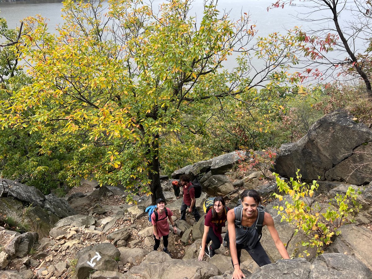 hartleylabnyu's tweet image. The lab went on a hike at Breakneck Ridge two weeks ago! We got to enjoy the fall colors and views of the Hudson on an unseasonably warm day 🍁🍂🍃 (after an unexpectedly arduous climb 😅)
