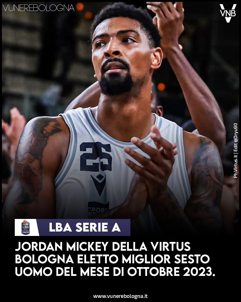 VuNereBologna's tweet photo. Congratulazioni, Jordan! 👏🤍🖤

#VNB | #Virtus | #LBASerieA | @Jmickey_02 https://t.co/lJya1mvLTc
