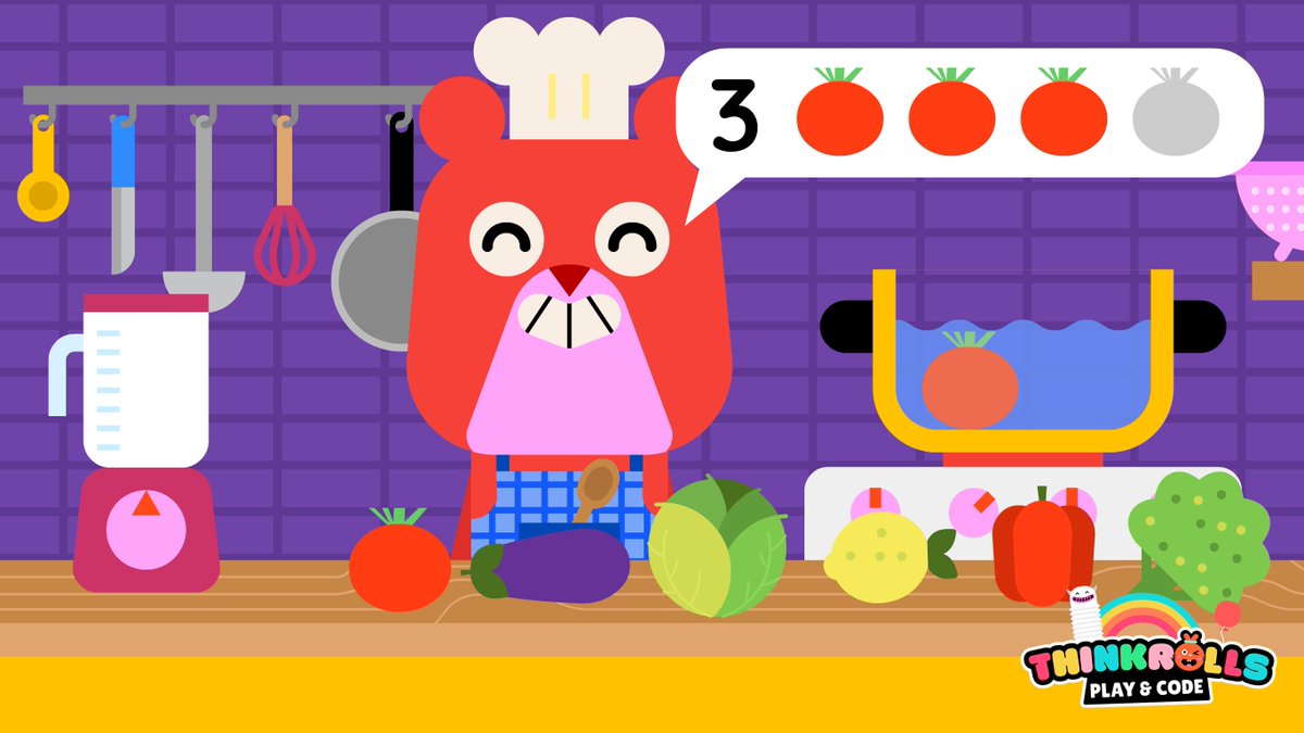 Cook up a storm in #Thinkrolls with the new math game Chef Teddy's Math Kitchen! 👩‍🍳 Count, cook &amp; serve delicious meals 🥗, while practicing #math skills. Perfect for young explorers discovering numbers and enjoying imaginative play! Try it free: apple.co/3t9Ym0Y
#kidsapps