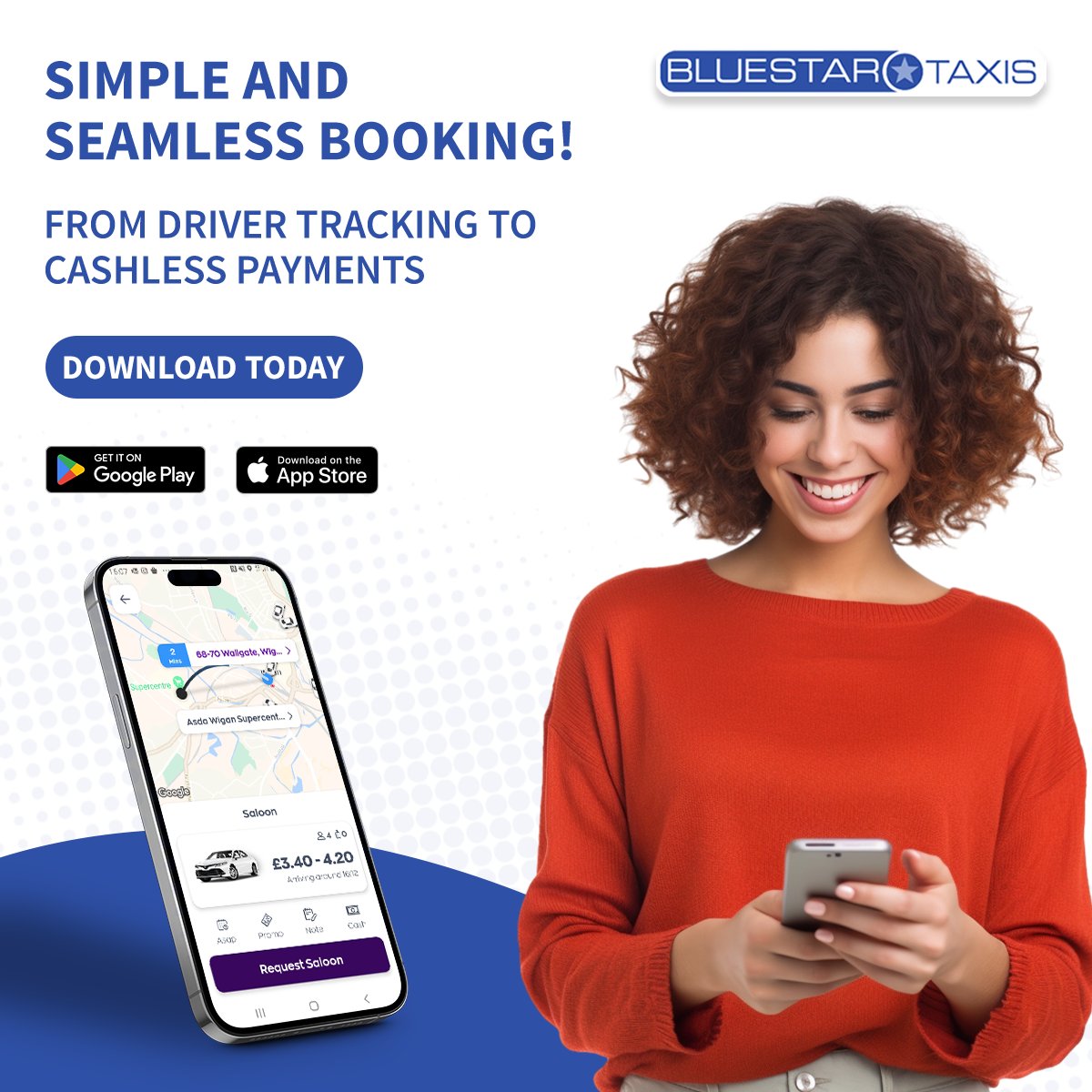 Say Hello to a month full of possibilities!
Trust us for all your transportation needs this November. 🌟
Download our app today. ⤵️
📲 onelink.to/blue
#BluestarTaxis #ExploreWigan