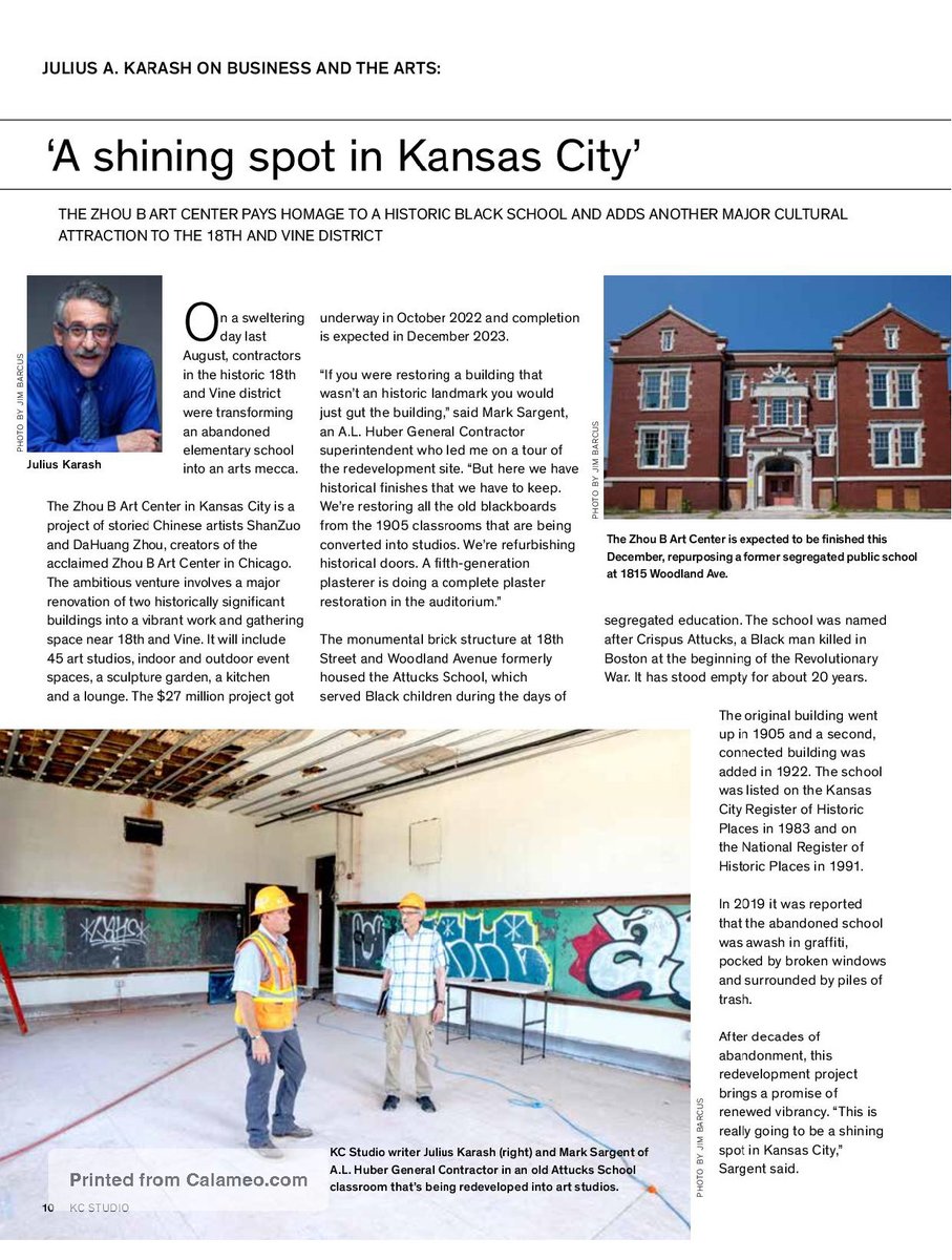 ALHuberGC's tweet photo. KC Studio published a great article about the Zhou Brothers Kansas City Art Studio that we are restoring in their November/December issue! We are working with BNIM to bring these buildings back to life.
https://t.co/HJoN9R4gcF
#ZhouBArtCenter #BNIM #ALHuber #KCStudio #KCArts https://t.co/pTqG79vyi1