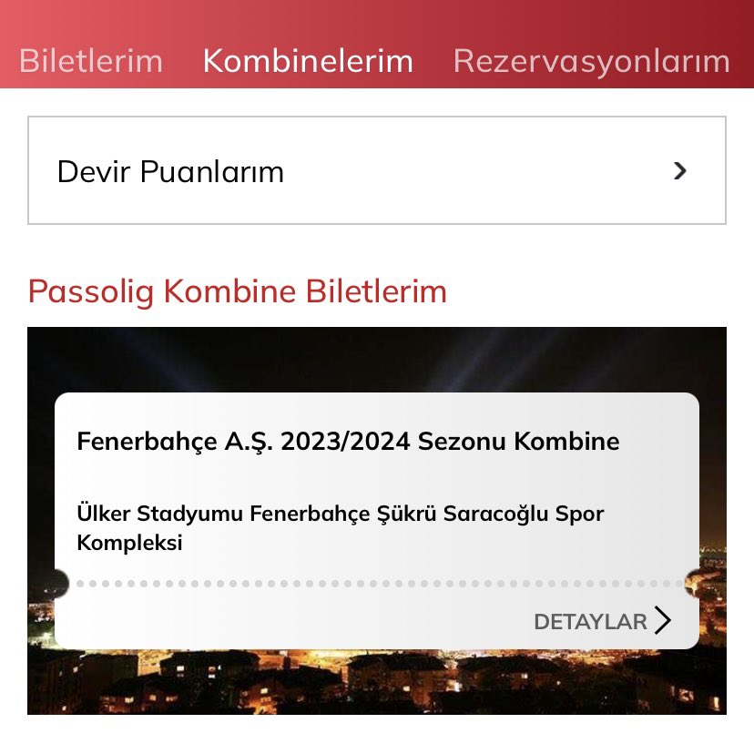 KURUMSAL KOMBİNE BU ŞEKİLDE ŞAHSİ HESAPTA GÖZÜKMEZ!

KURUMSAL KOMBİNE YALNIZCA DERNEKLERE VERİLİR!

KOMBİNEYE TRANSFER KAPALI, DEVREDEMEZLER!

DERNEKLER KARA BORSA YAPAMAZ!

DOLANDIRILMAYIN, RT ATIN DOLANDIRILMASINLAR!
