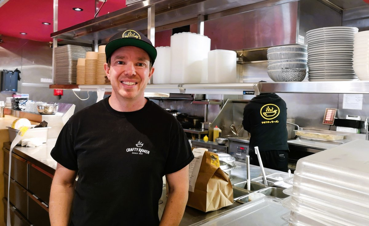 andrewcoppolino's tweet image. Talks with local food entrepreneurs/restaurateurs who have expanded their brands outside Waterloo Region and Wellington County. Friday 0740h on #TheMorningEdition w/ @craignorriscbc @CBCKW891 @CBC. #Ramen #Shawarma #Doughnuts