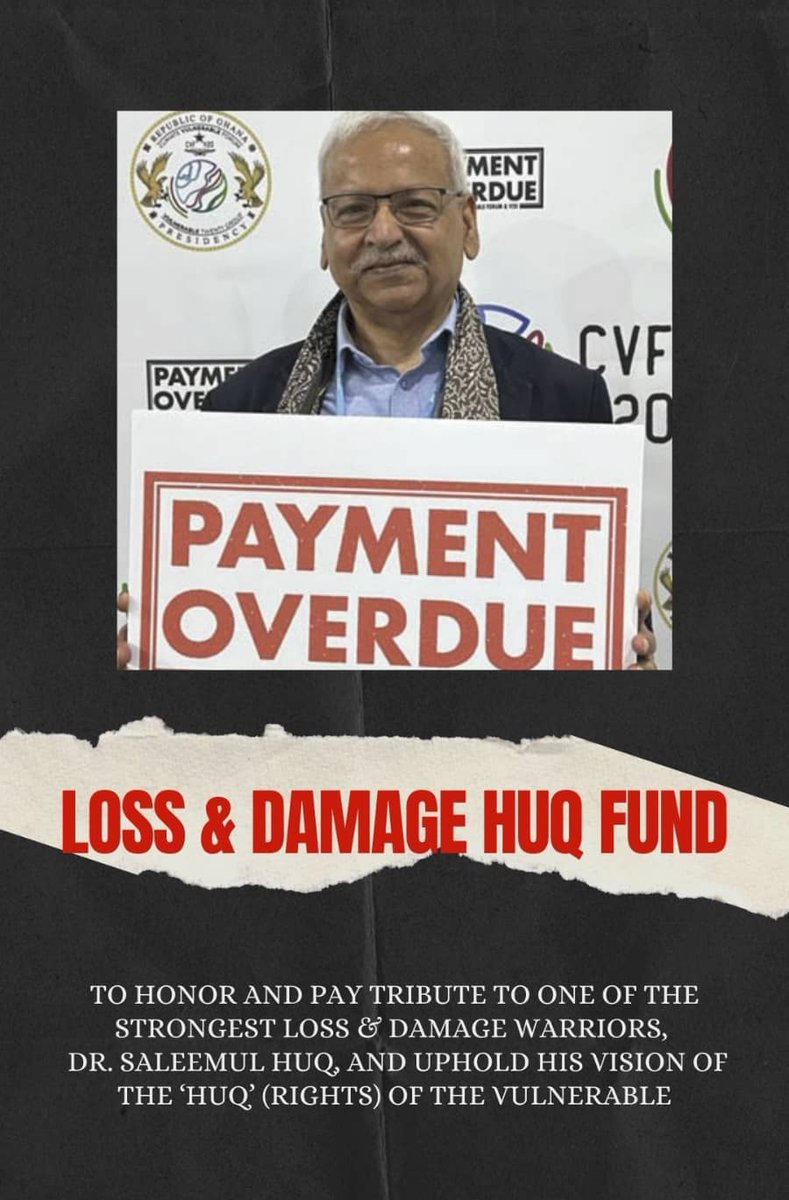 YouthNetGlobal's tweet photo. 📢Let's honor @SaleemulHuq & stand up for climate justice! We propose renaming the #LossAndDamageFund to the Loss & Damage #Huq Fund, emphasizing the protection of climate change-affected people's #RIGHTS. #LDHF #TC5
Join us in signing the petition: 📝 https://t.co/NFV5q6Mspb https://t.co/uECGWOfCLo