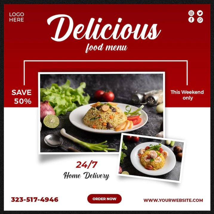 ShihabMd59758's tweet photo. PROFESSIONAL RESTAURANT SOCIAL MEDIA POST DESIGN.
PRINT ITEM GRAPHIC DESIGN EXPERT.
#fiverrgigs #fiverrseller #fiverr #ordernow https://t.co/pIAPIk7gME