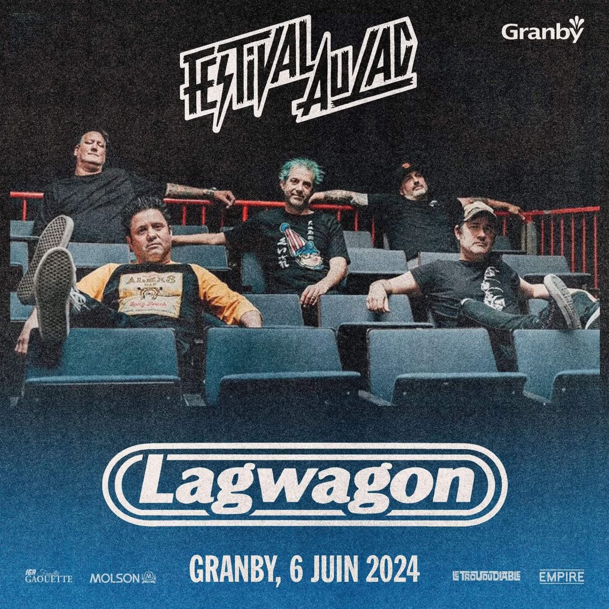For everyone in Quebec who missed us this year, we're stoked to be heading back to perform at Festival Au Lac and Red Bridge Fest this coming June!!! 🍁🎸🤘🏽⏰🇨🇦👍🏽🍻See you there!! Tickets & information 👉🏽👉🏽👉🏽lagwagon.com/tour #lagwagon #quebec
