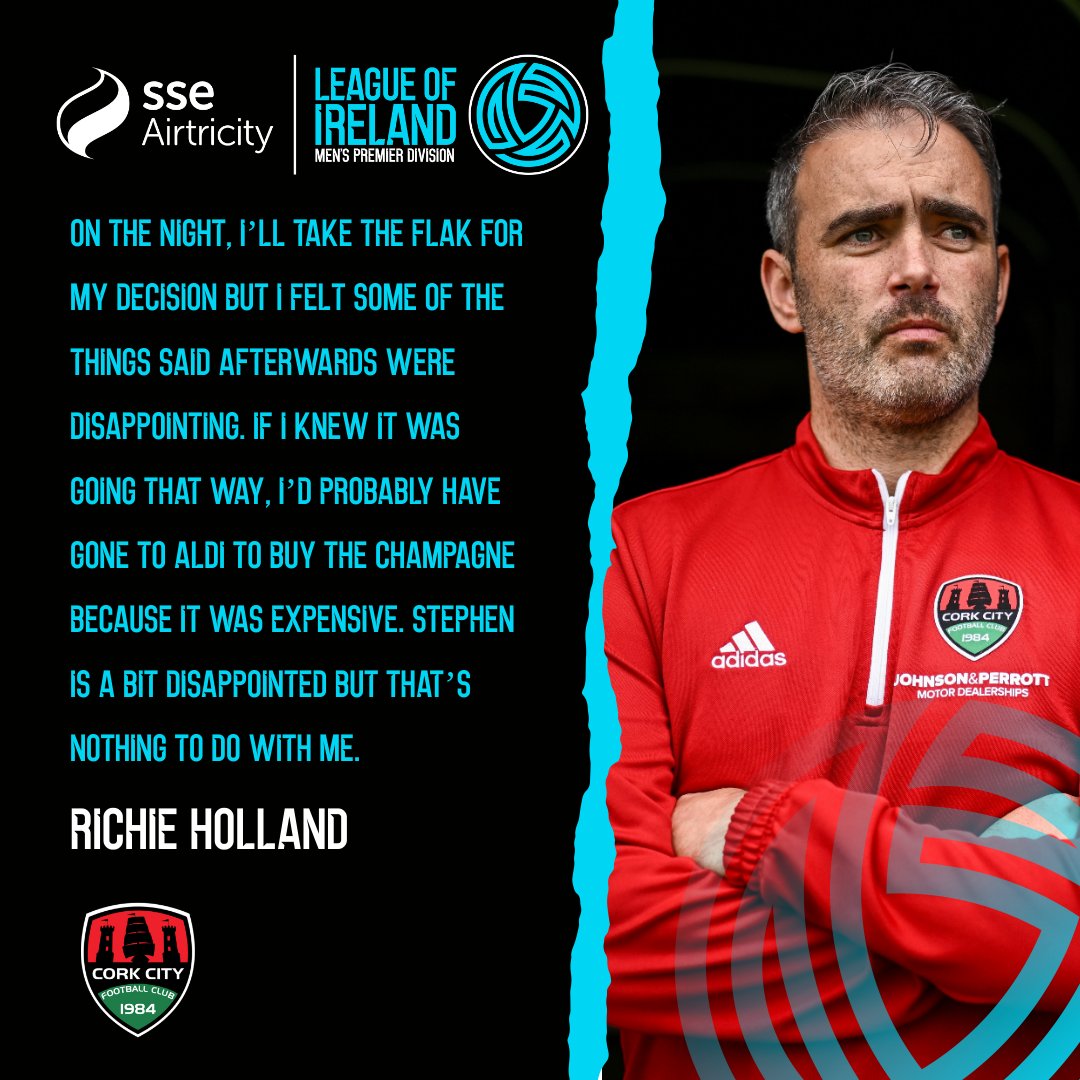 Richie Holland has been speaking to the media ahead of tomorrow night's clash in Dublin 🍾 #LOI | #BOHCOR