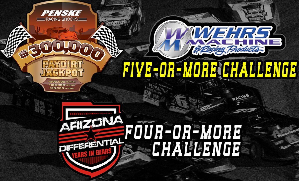 .@PenskeShocks, @WehrsMachine, and Arizona Differential by Nate have all once again stepped up to sponsor performance bonuses at the upcoming Rio Grande Waste Services Wild West Shootout presented by @oreillyauto. Check out the details at -> wildwestshootout.net/press/2023/art…