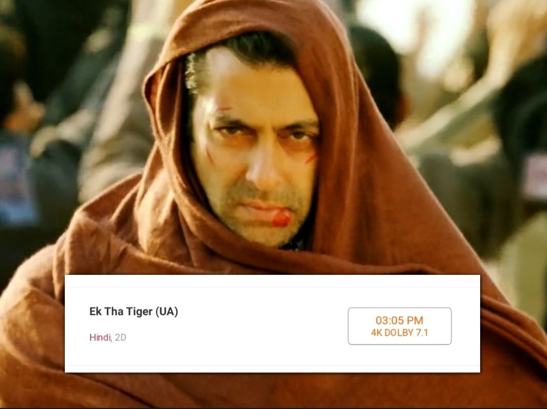 #EkThaTiger's Tomorrow 3PM Show is almost Housefull in Delhi, Mass Response 🔥 Re- Released at Select Locations Under #YRFSpyUniverse Film Festival 🔥 @BeingSalmanKhan!