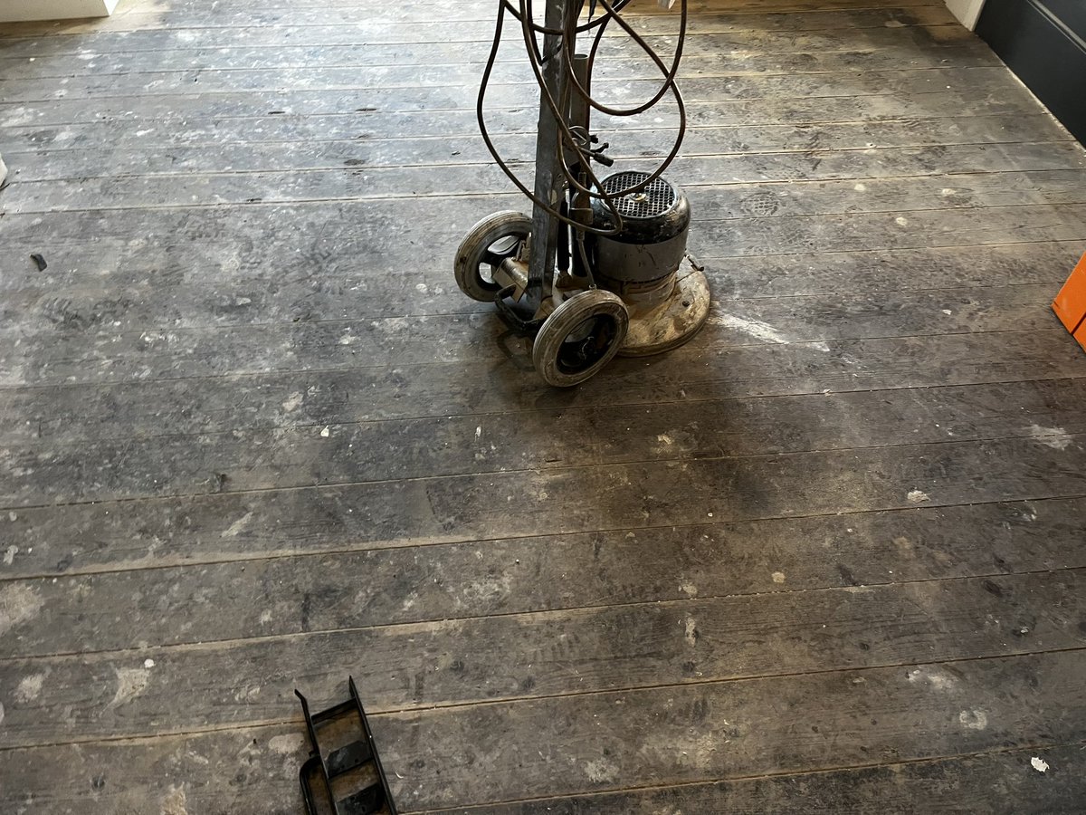 A great transformation by the team at AHF - original deal floor boards sanded back to bare wood and sealed with Carmel Brown Diamond Oil Active from WOCA Denmark  #woodflooring #oldfloorboards #restoration #transformation #Cork #AislinnHardwoodFlooring #WOCADenmark #Ireland
