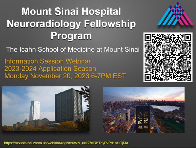 Mount Sinai Radiology Residency (@mountsinaidr) on Twitter photo Tune in to hear about our Neuroradiology fellowship on November 20th, 2023! 🧠<a href="/MountSinaiDMIR/">Mount Sinai Diag, Molecular, and Interv Radiology</a> <a href="/NeuroSinai/">Mount Sinai Neuroradiology</a> Tune in to hear about our Neuroradiology fellowship on November 20th, 2023! 🧠<a href="/MountSinaiDMIR/">Mount Sinai Diag, Molecular, and Interv Radiology</a> <a href="/NeuroSinai/">Mount Sinai Neuroradiology</a>