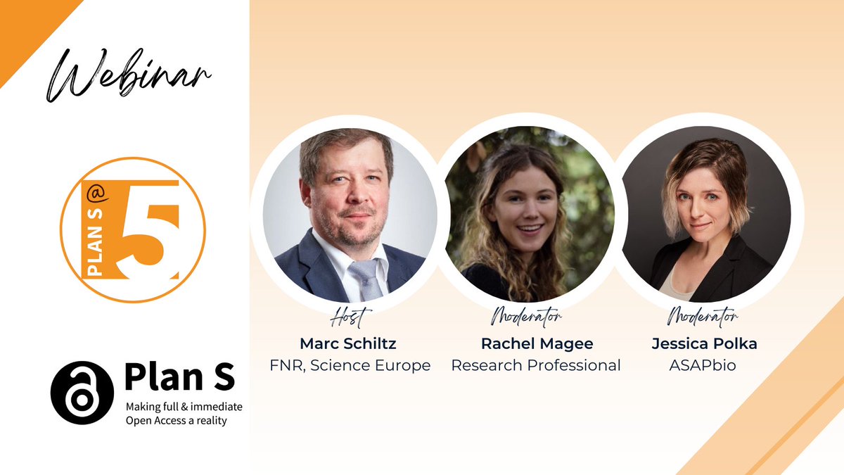 cOAlitionS_OA's tweet photo. .@marcschiltz1, CEO of @fnrlux, President of @scienceeurope & Chair of @cOAlitionS_OA Leaders’ Group, sets the tone for an engaging 2-hour webinar.
With @rachelmageeUK (reporter @ResearchEurope) & @jessicapolka (Exec. Director @ASAPbio_) moderating, let's get started! #PlanS5 https://t.co/wavhwndr2e