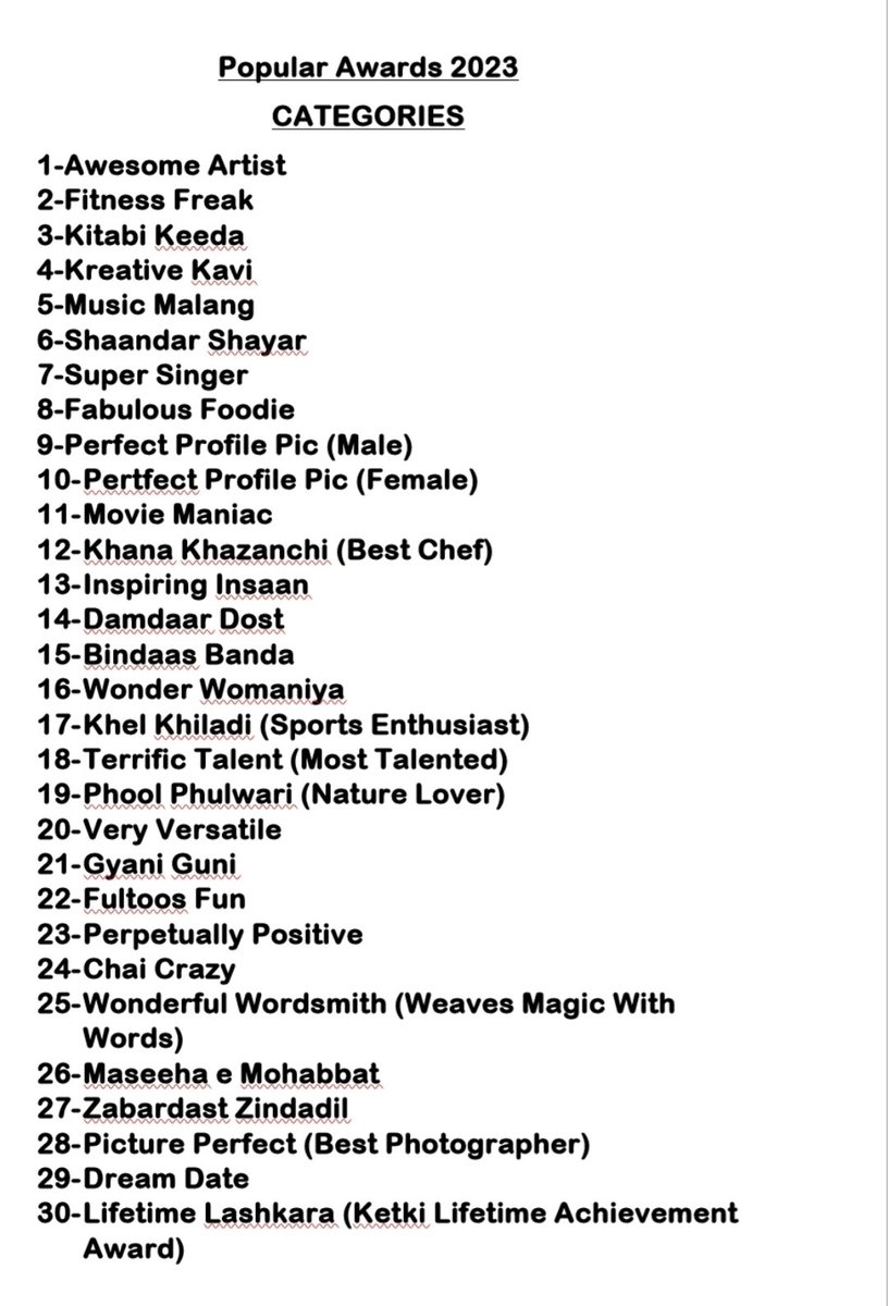 AbidZaidi1's tweet photo. The 6th Annual Popular Awards 2023 (Earlier called: Amazing Awards) is here !
Rules/Regulations &amp; List of Categories are attached. Please go through them carefully &amp; nominate your favourites with hashtag  #PopularAwards
Nominations are open till 26th Nov'23
@PopularAwards https://t.co/SDi78rFWOq