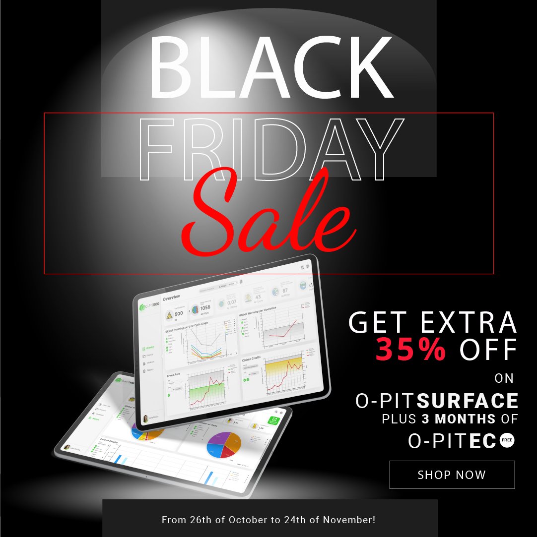 OPitblast's tweet photo. ⚠️ Black Friday is here!💲
From October 26th to November 24th O-Pitblast will have the Black Friday sale!
35% discount on O-PitSurface, our blast design software, plus 3 months of O-PitEco totally free!

🖋https://t.co/pcVy0WsGIq https://t.co/3e0A7jyv28