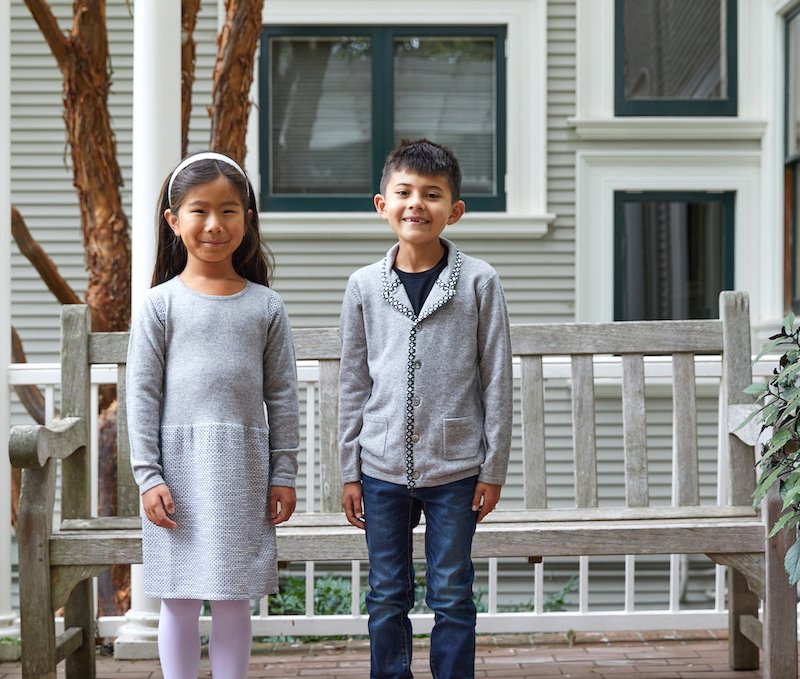 #NOVEMBER 🌟 The #holidays are just around the corner 🎁 These two cuties looking picture perfect in our Neve #cashmere and tweed dress + Devon cashmere jacket 🩶🩶🩶 edenandzoe.com/collections/gi… #fashion #style #kidswear