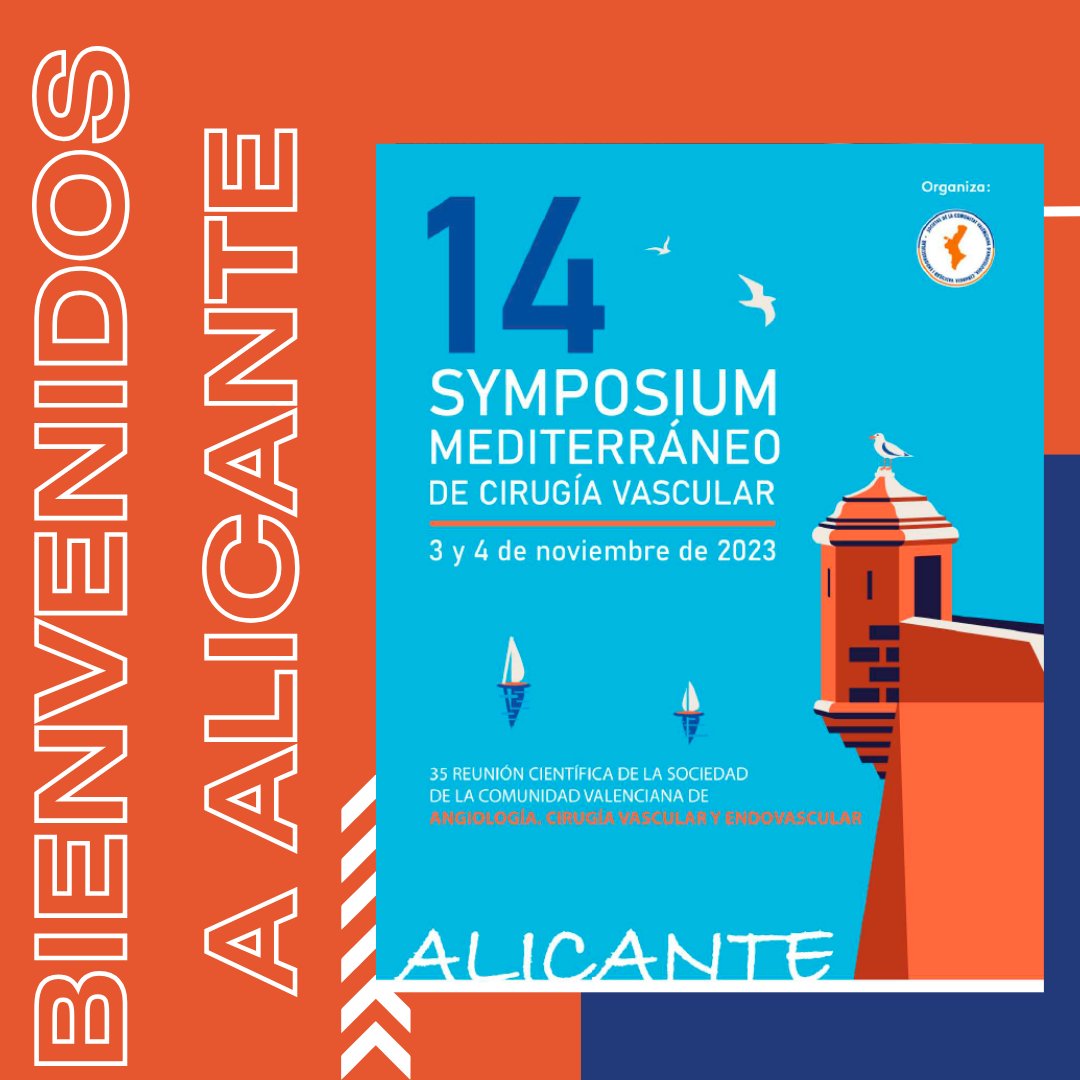 ➡️Mañana arranca el14º SYMPOSIUM MEDITERRÁNEO DE CIRUGÍA VASCULAR Y ENDOVASCULAR que, coincidiendo con la 35ª Reunión Científica de la SVACVE, celebraremos en la ciudad de #Alicante.
<a href="/GVAsanitat/">GVA Sanitat</a> <a href="/GVAsalualicante/">GVADptoSaludAlicante</a> <a href="/dipuAlicante/">Diputación de Alicante</a>
<a href="/GVAsanitat/">GVA Sanitat</a> <a href="/seacv_esp/">SEACVE</a>