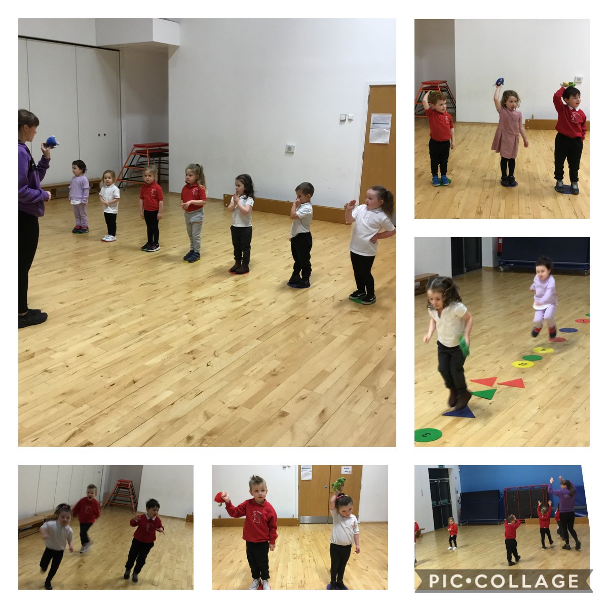 EPleanNursery's tweet photo. Another great gym session with Jennifer.  We were developing our listening skills as we listened carefully to the instructions.  Then we practised our throwing, aiming and movement skills.
#powerofplean #activestirling https://t.co/xIQ7oEYeyD