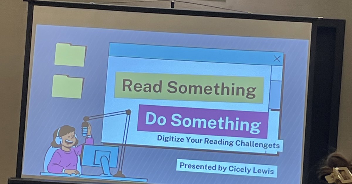 kari629's tweet photo. Currently in a session learning how to use @zoobeanreads to read something then DO something! #GaETC23 #innovatetoeducate https://t.co/DCAJTzU49g